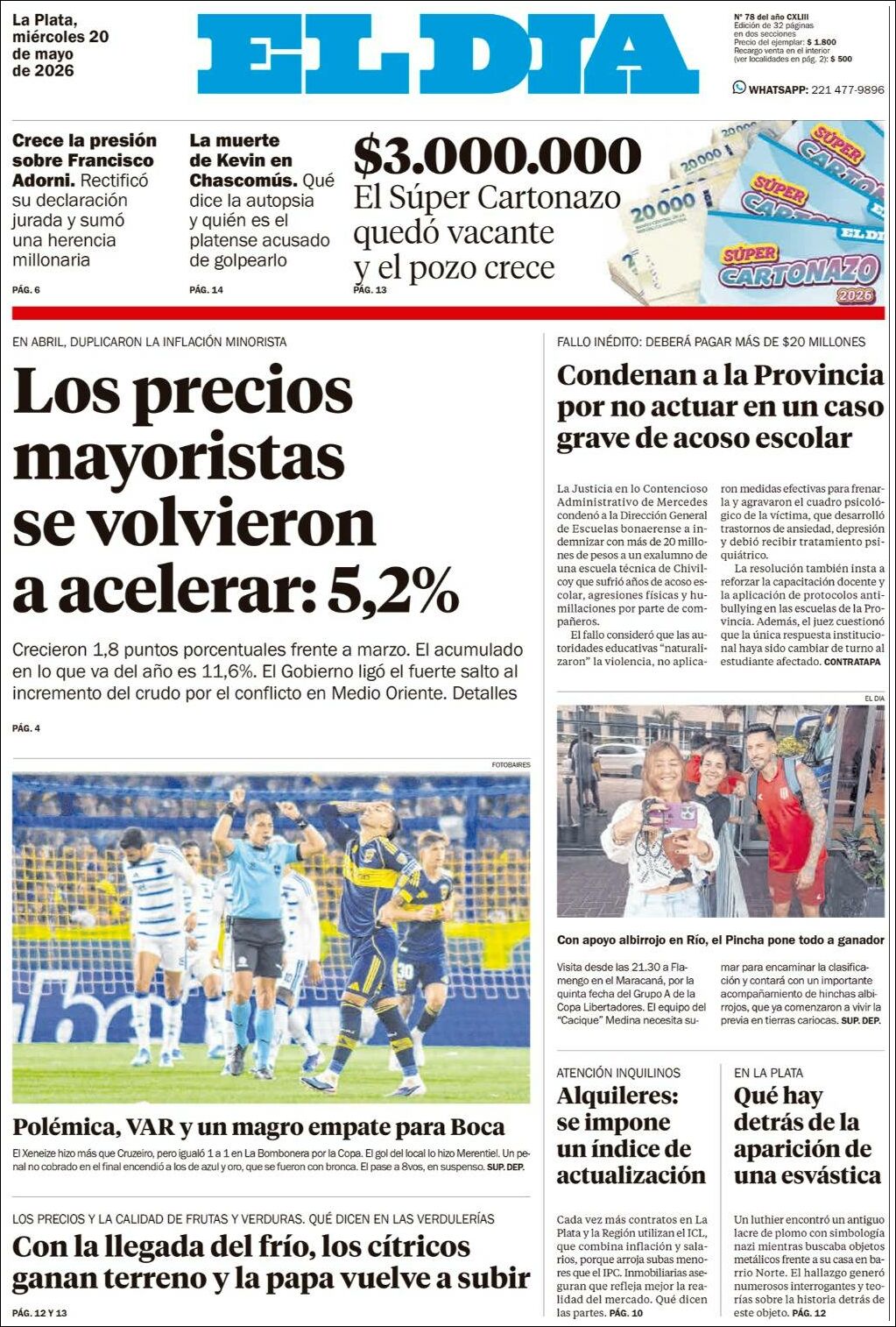 Media Panel - Developments and Systems | RADIO CLUB EVENTOS - Tapa del diario El Dia
