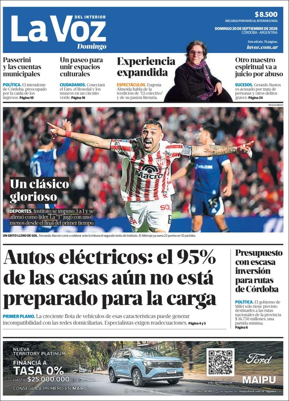 Media Panel - Developments and Systems | RADIO CLUB EVENTOS - Tapa del diario La Voz